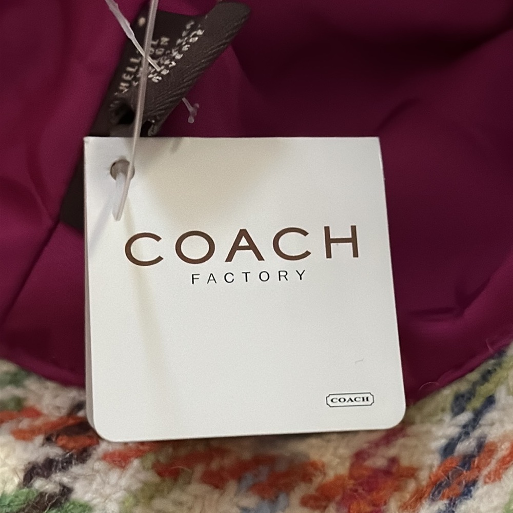 COACH || Tattersall Crusher Multicolor Winter Bucket Hat. Sz. S/P - Picture 14 of 16